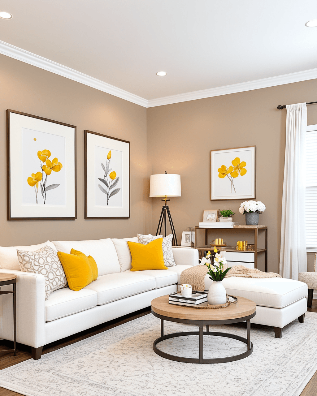 Pastel Living Room Interior paint color combination — Ligonier Tan
