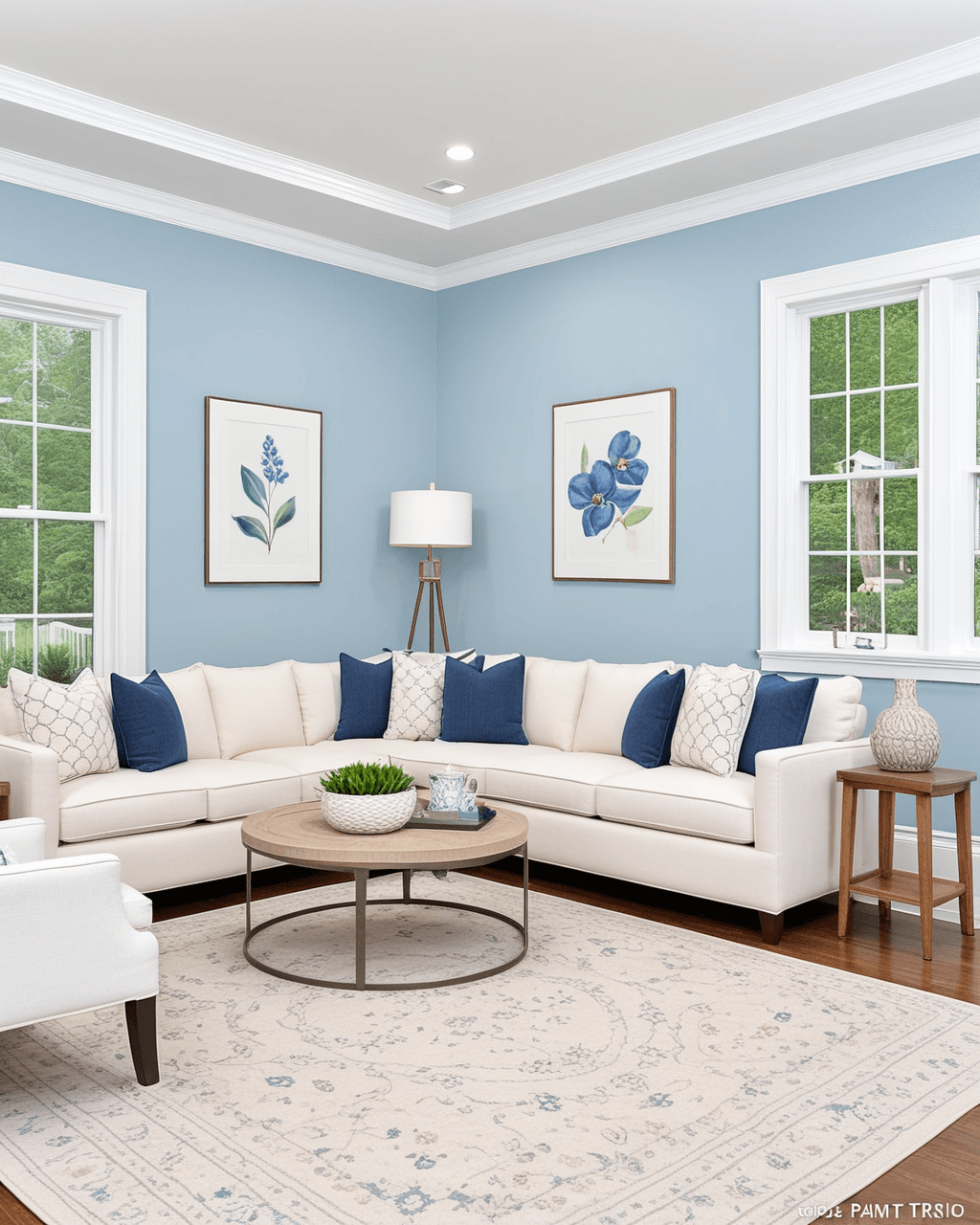 Pastel Living Room Interior paint color combination — Sleepy Hollow