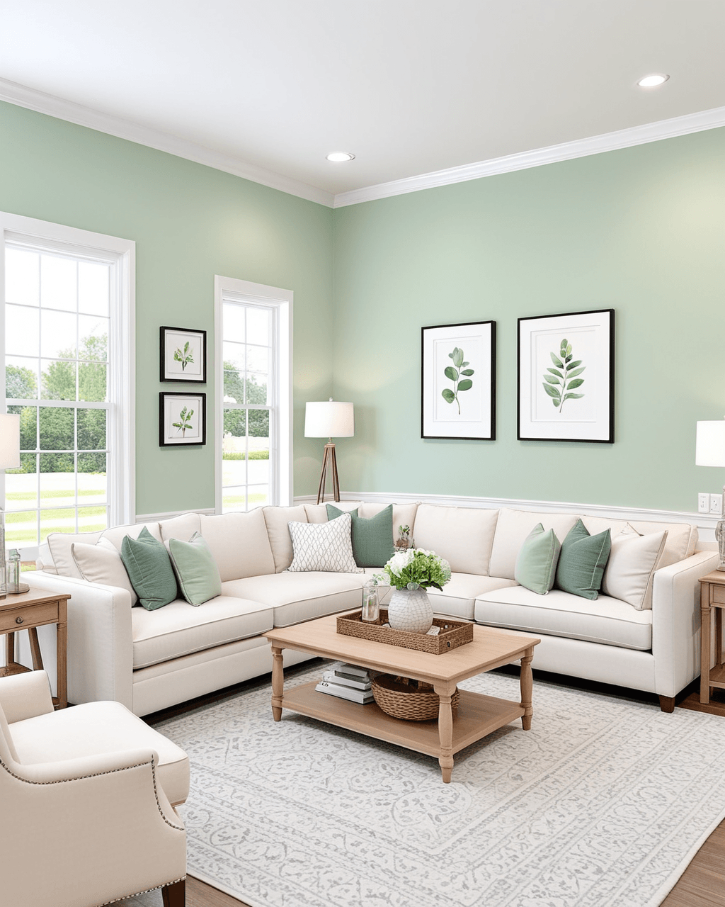 Classic Living Room Interior paint color combination — Copen Blue