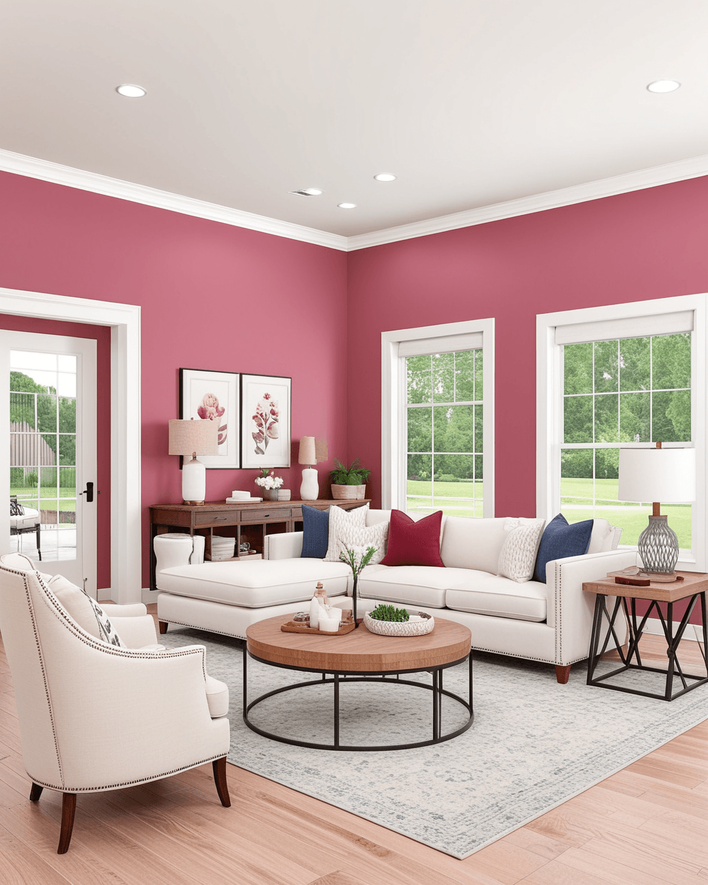 Bold Bedroom Interior paint color combination — Toque White