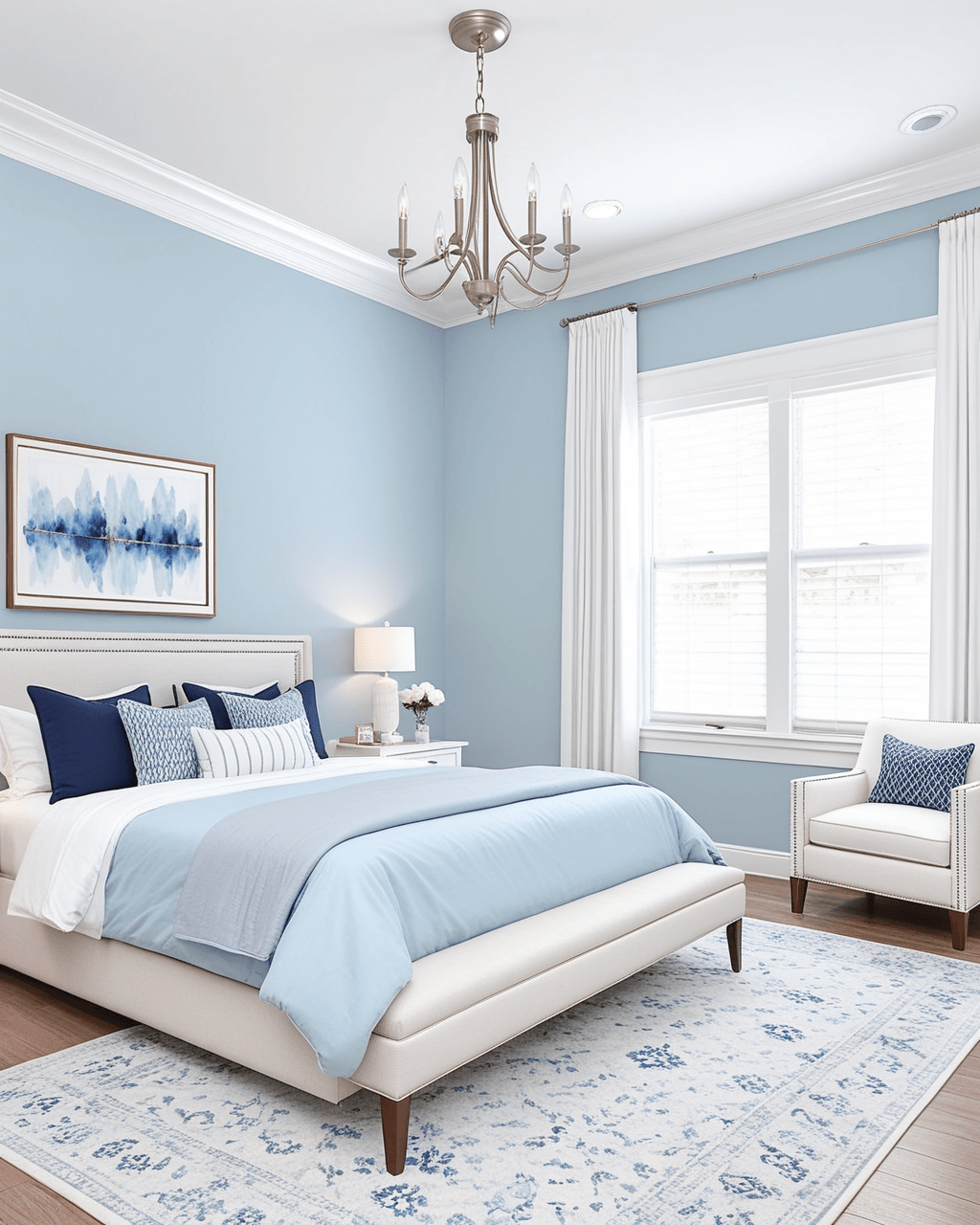Cool Bedroom Interior paint color combination — Moonmist