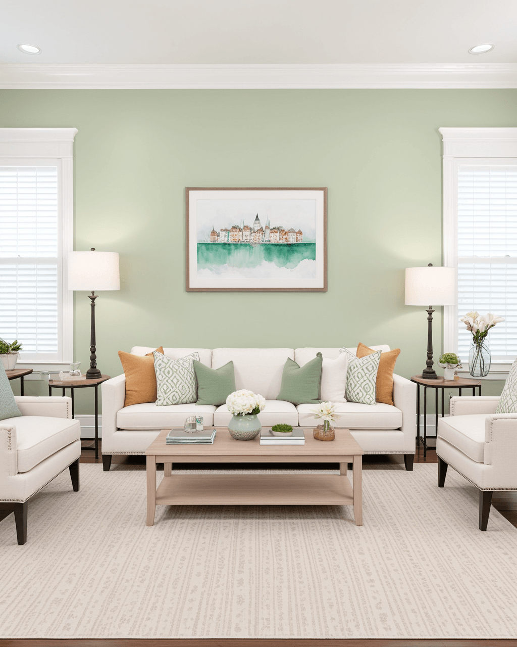 Pastel Living Room Interior paint color combination — Liveable Green