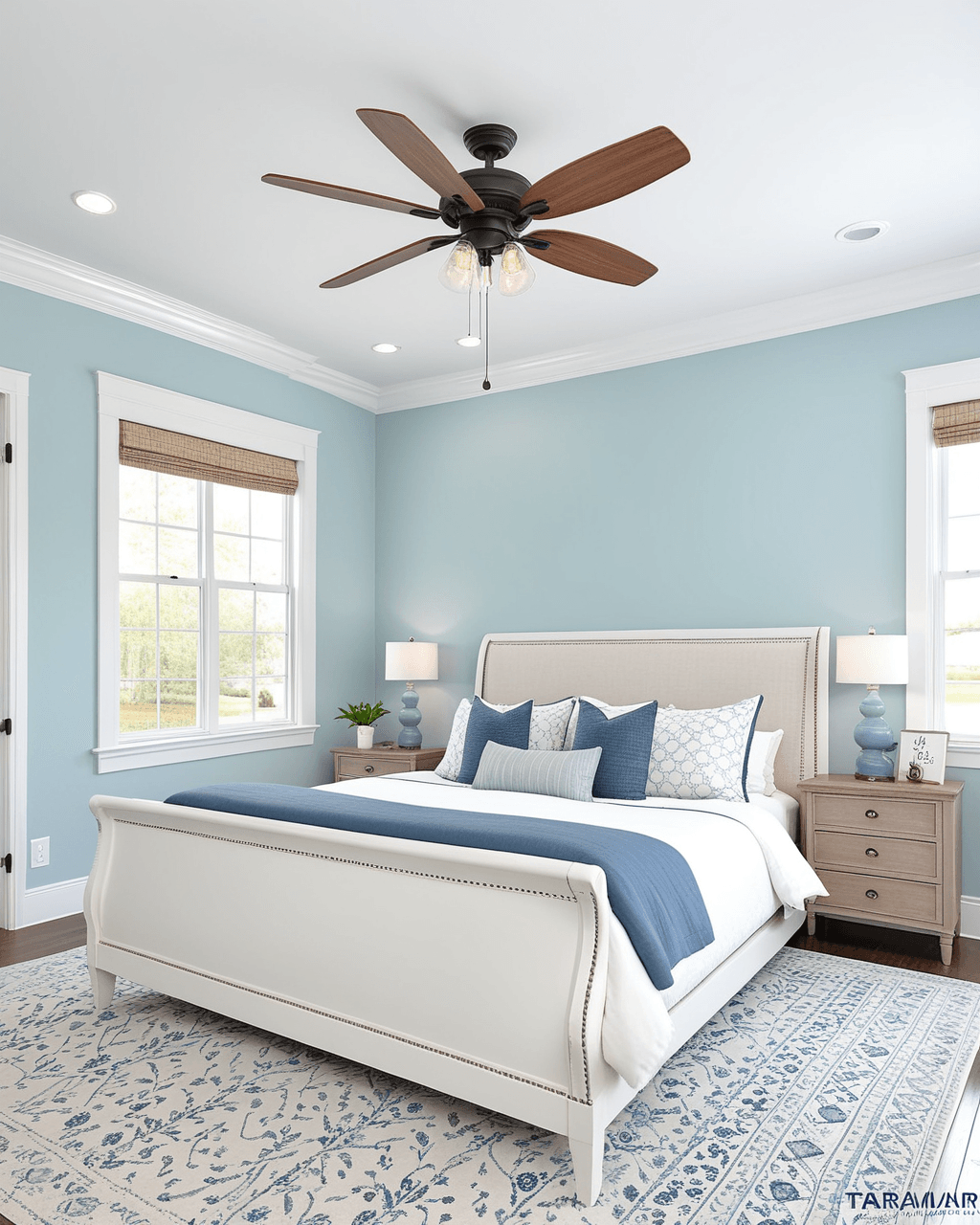 Cool Bedroom Interior paint color combination — Sleepy Hollow