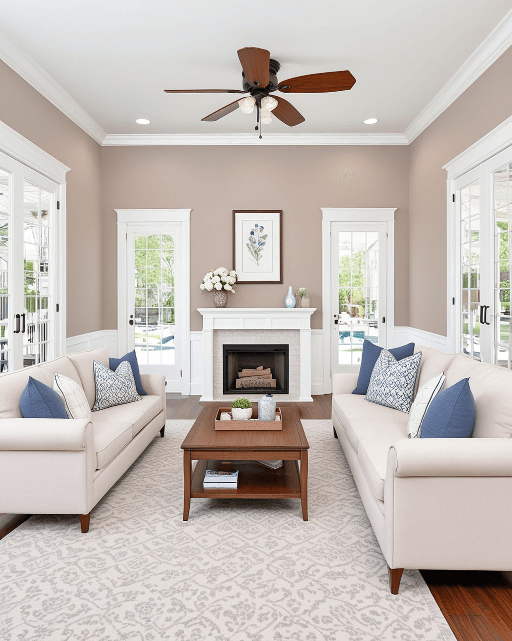 Pastel Living Room Interior paint color combination — Diverse Beige