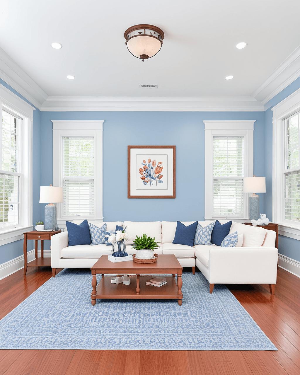 Pastel Living Room Interior paint color combination — French Moire