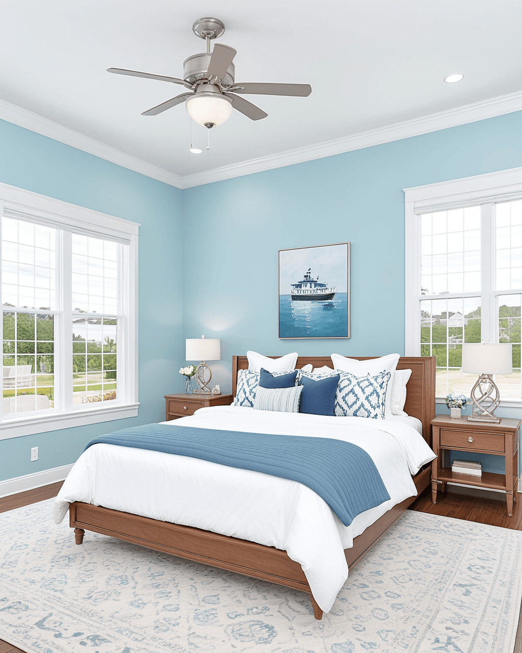 Cool Bedroom Interior paint color combination — Jetstream