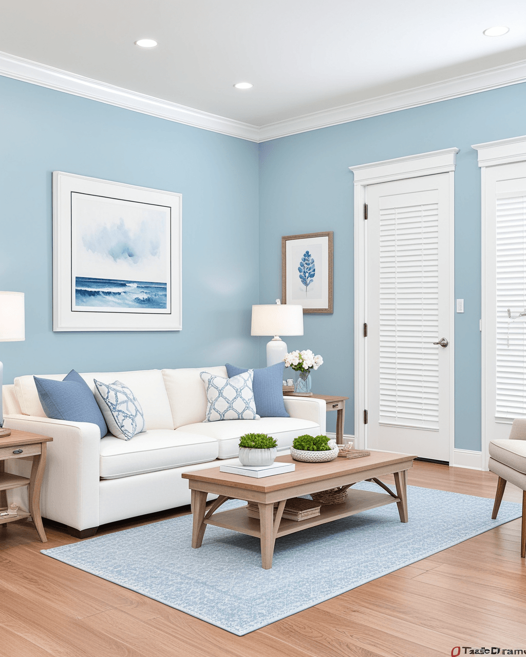 Cool Living Room Interior paint color combination — Wondrous Blue