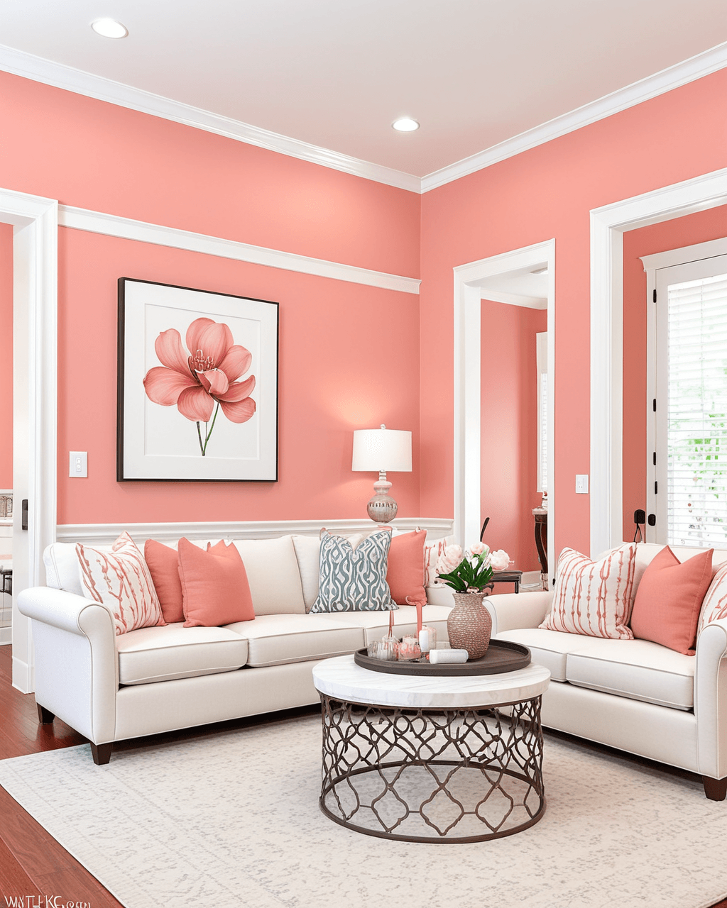 Bold Living Room Interior paint color combination — Jovial