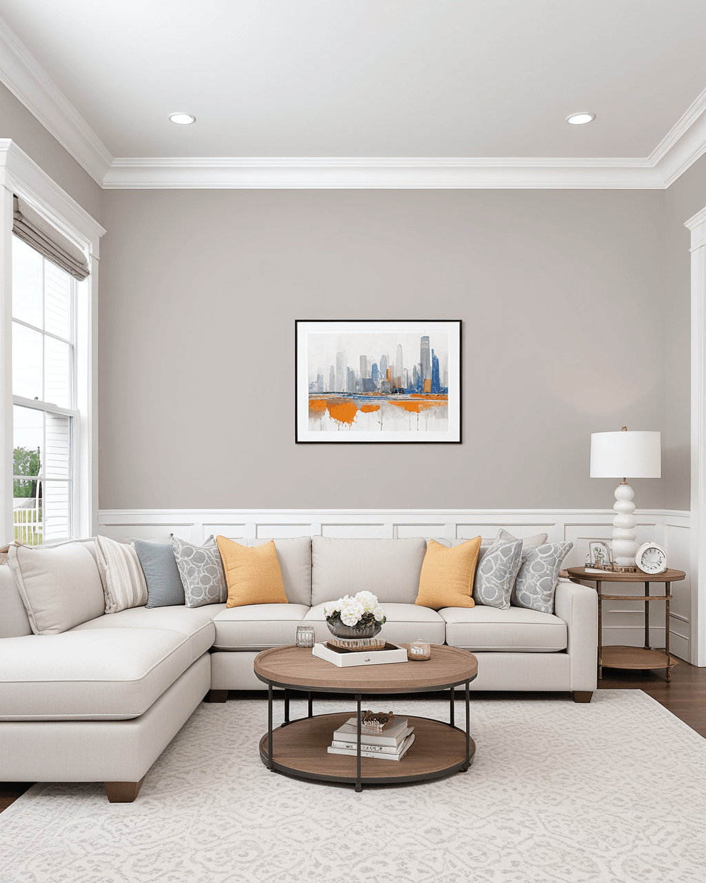 Neutral Living Room Interior paint color combination — Studio Mauve