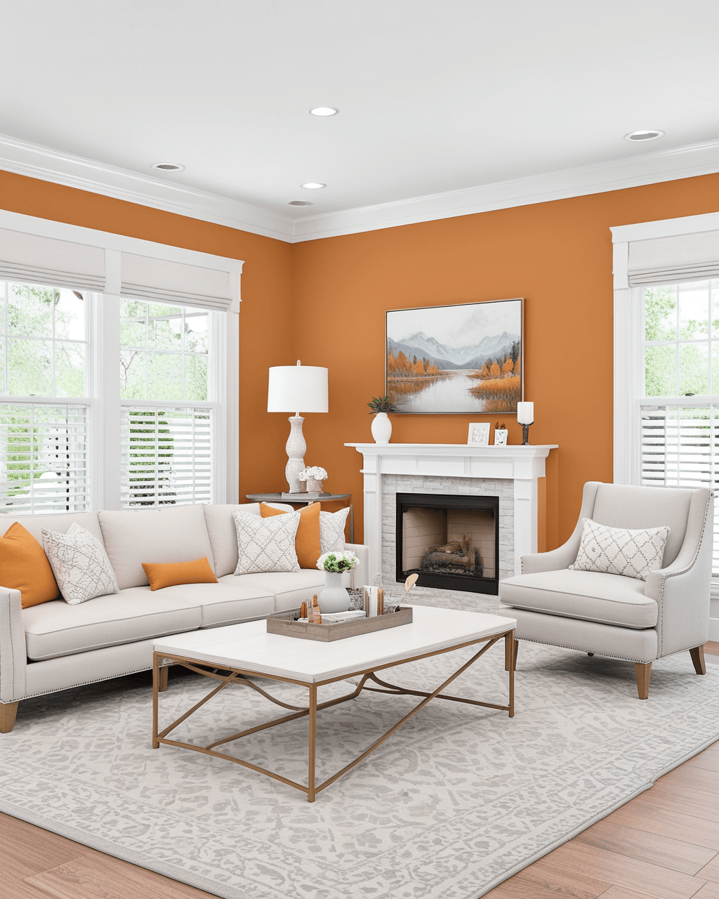 Bold Living Room Interior paint color combination — Tassel