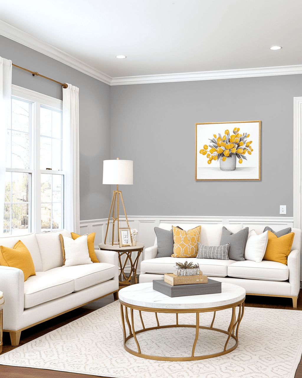 Minimal Living Room Interior paint color combination — Swanky Gray