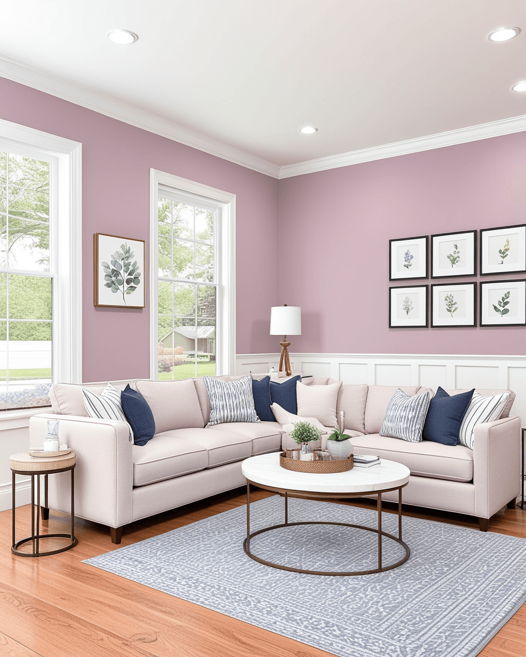 Pastel Living Room Interior paint color combination — Delightful