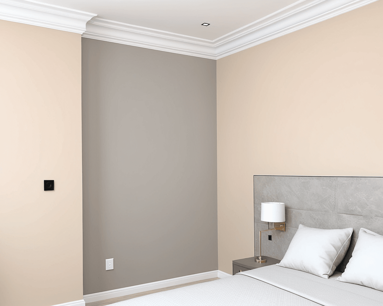 Neutral Bedroom Interior paint color combination — Malted Milk