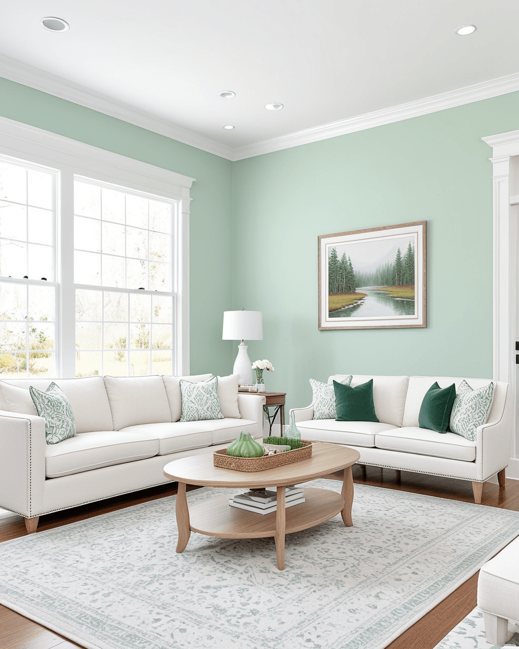 Pastel Living Room Interior paint color combination — Mint Condition