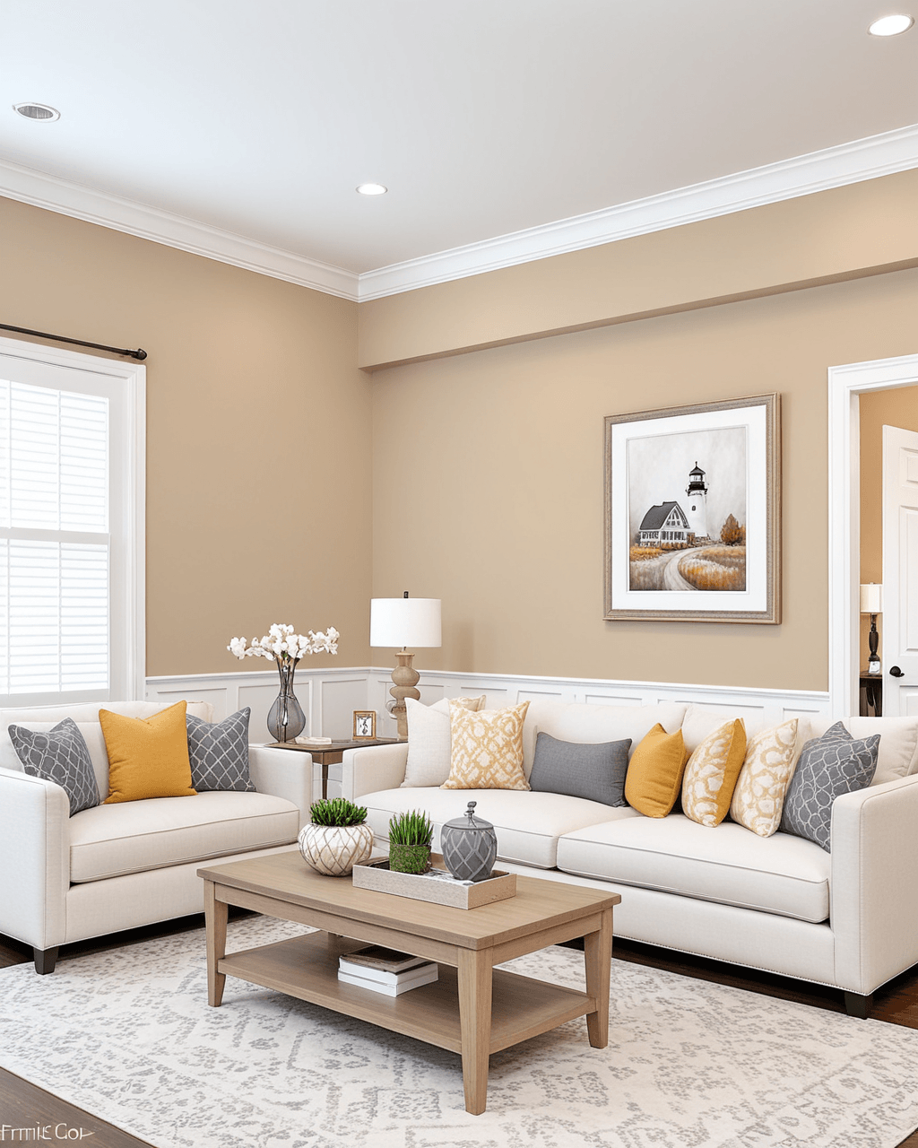 Pastel Living Room Interior paint color combination — Malabar
