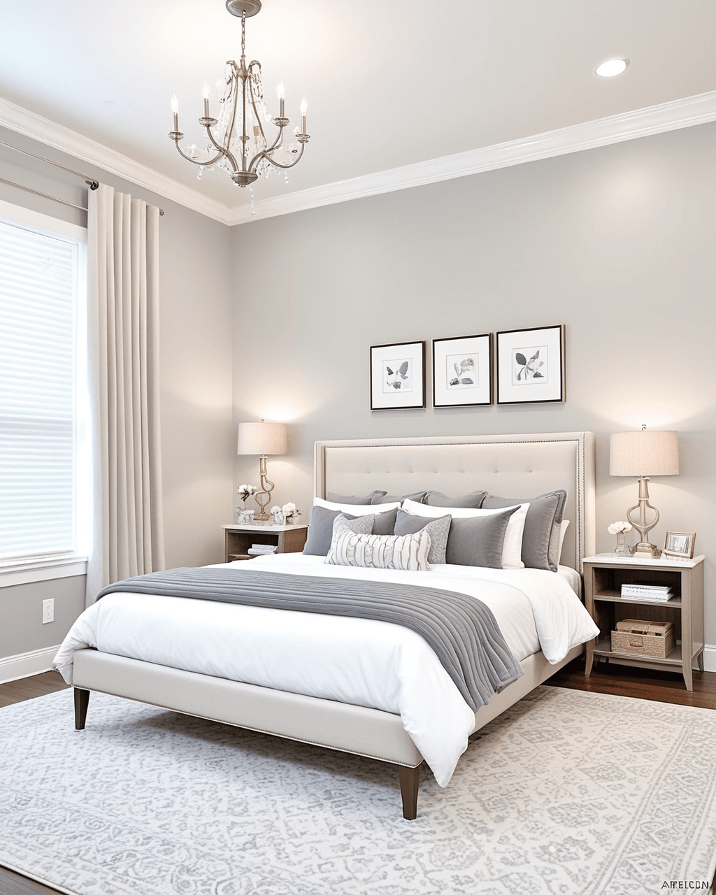 Minimal Bedroom Interior paint color combination — On the Rocks -i