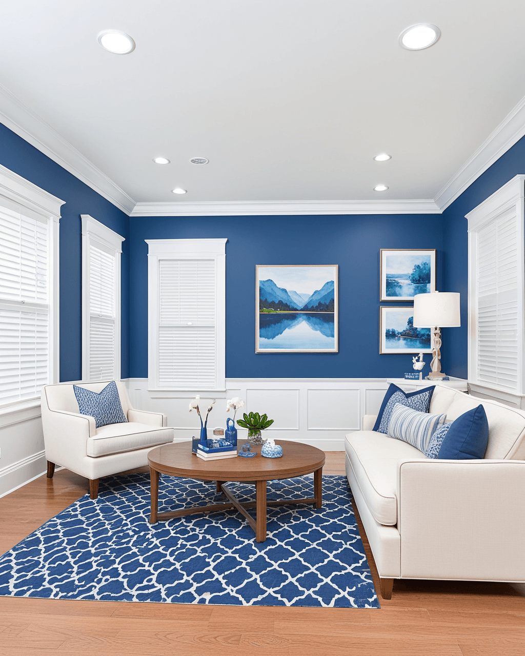 Cool Living Room Interior paint color combination — Lupine