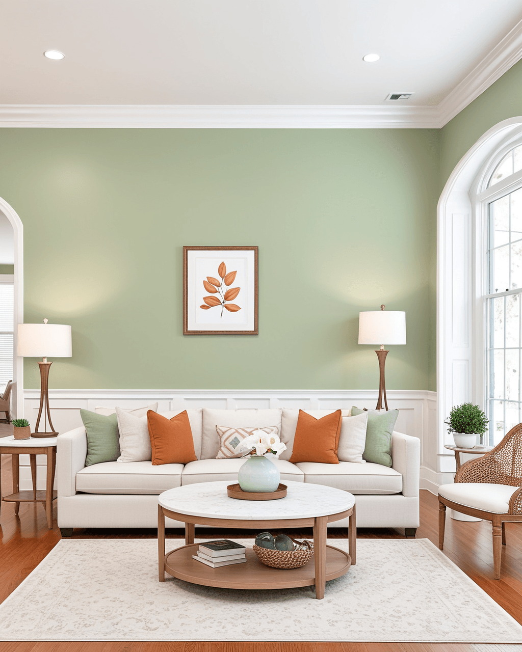 Pastel Living Room Interior paint color combination — Recycled Glass