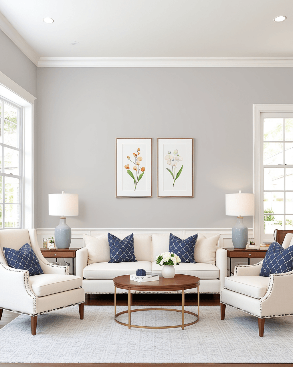 Minimal Living Room Interior paint color combination — Reflection -i
