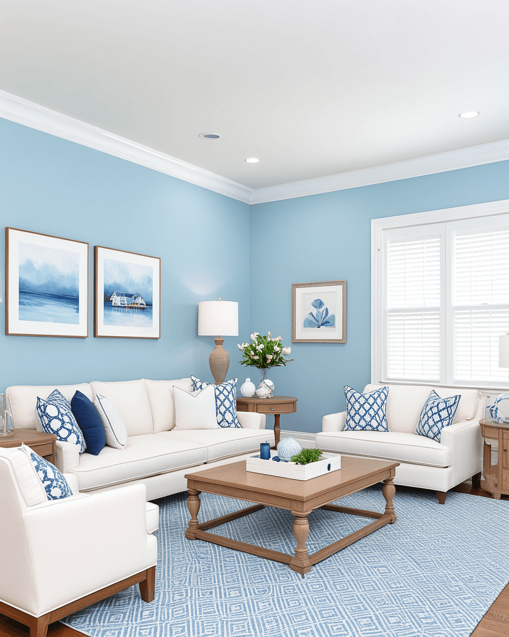 Cool Living Room Interior paint color combination — Wondrous Blue