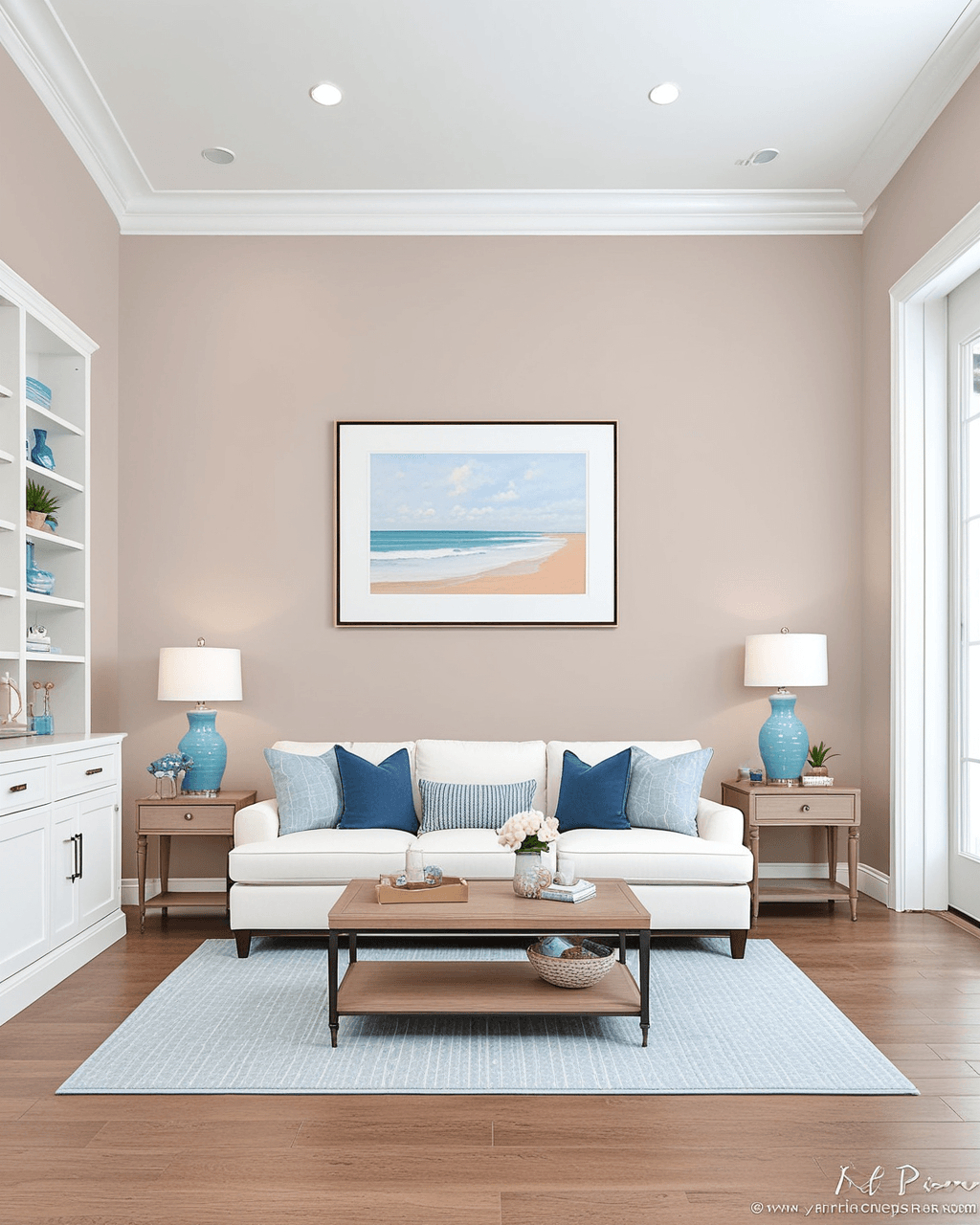 Pastel Living Room Interior paint color combination — Bungalow Beige