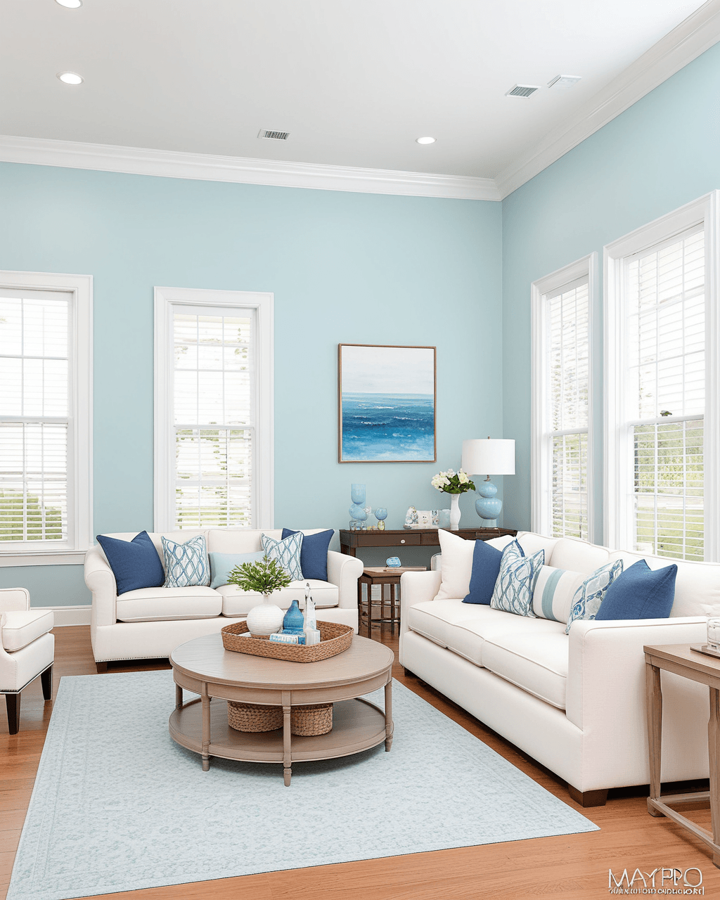 Pastel Living Room Interior paint color combination — Little Boy Blu