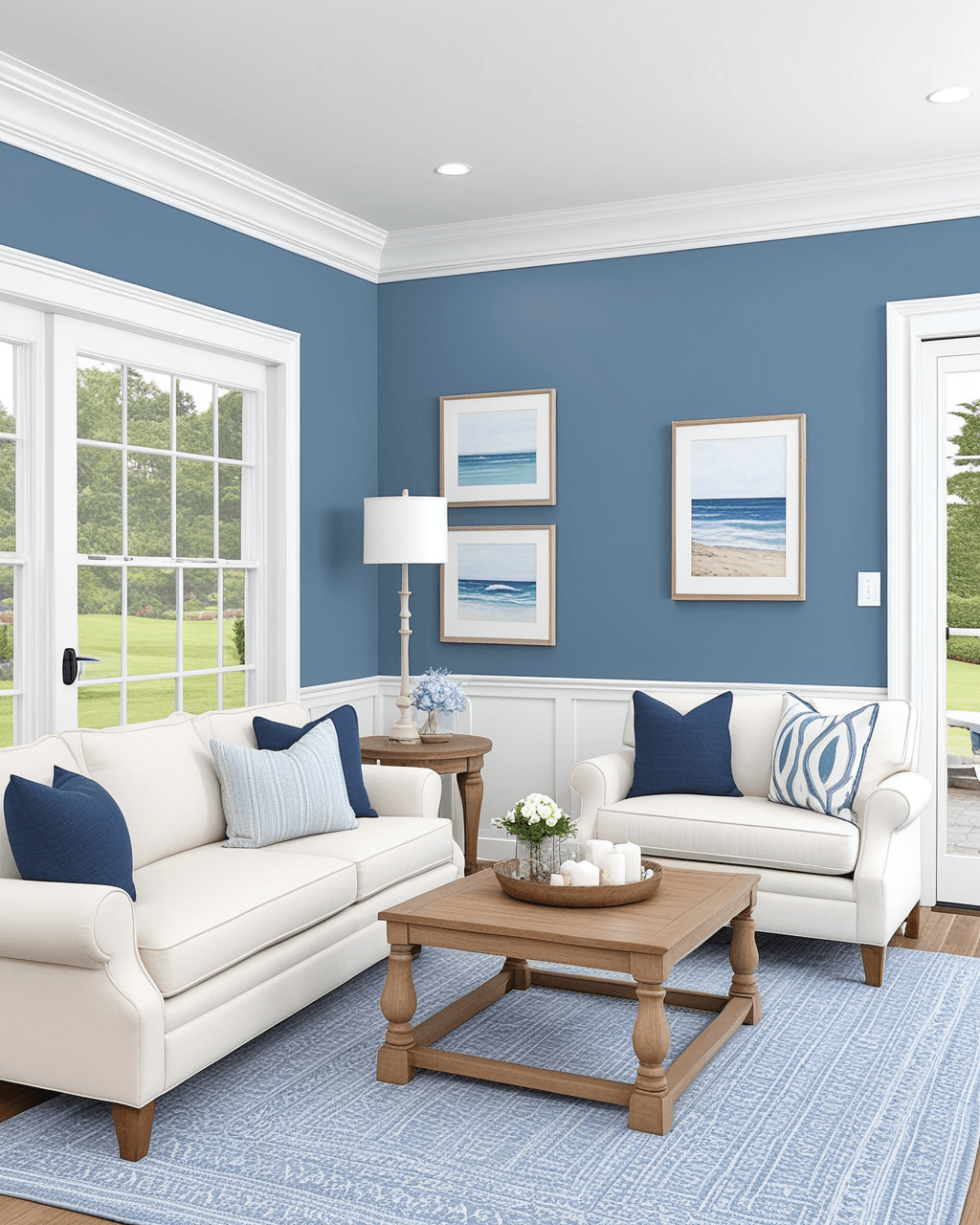 Cool Living Room Interior paint color combination — Searching Blue
