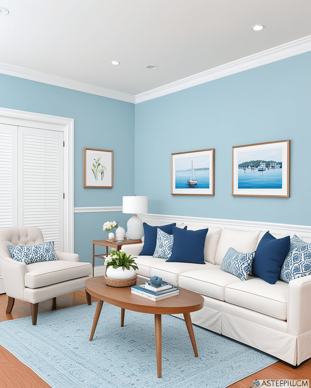 Cool Living Room Interior paint color combination — Jetstream