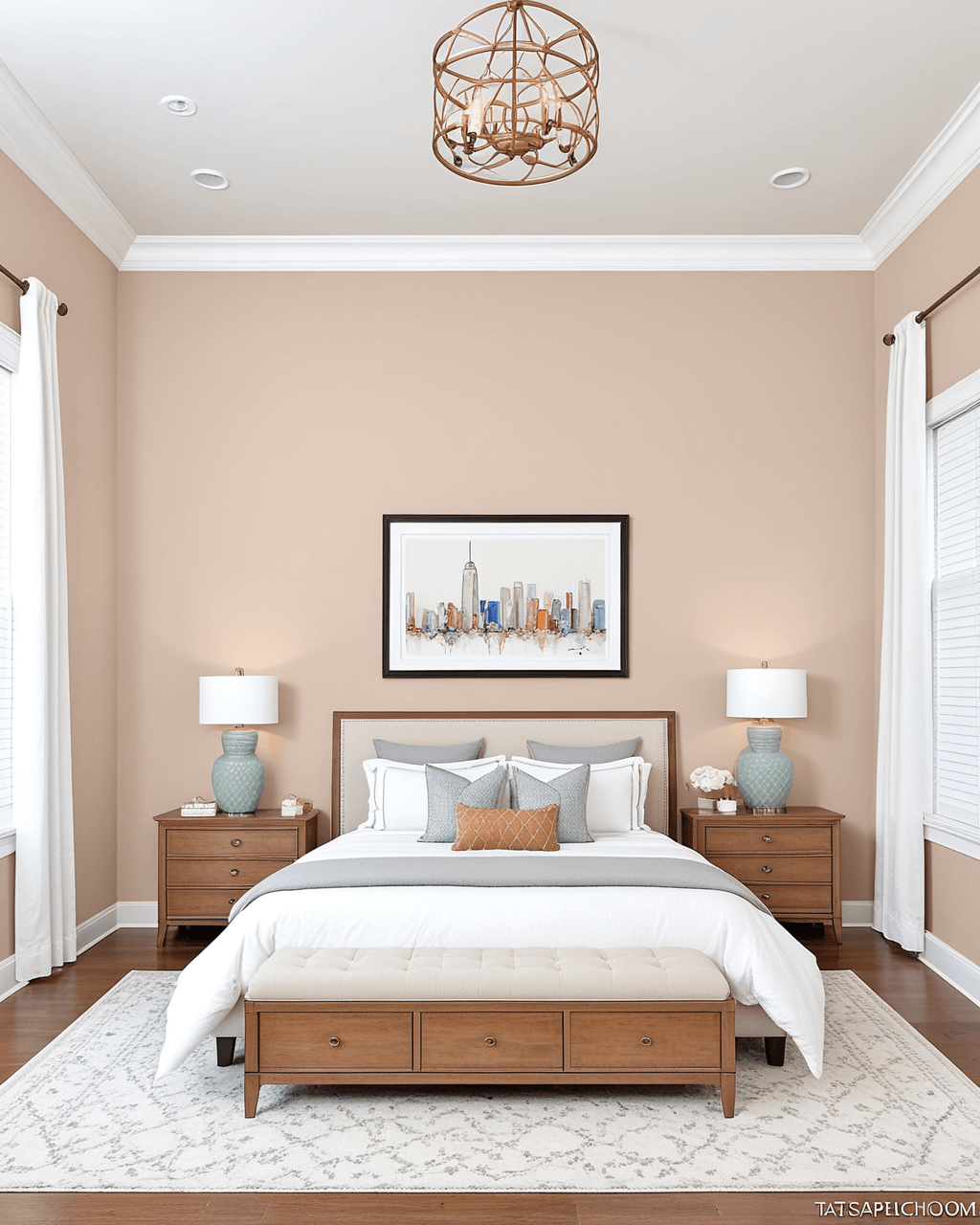 Pastel Bedroom Interior paint color combination — Pueblo